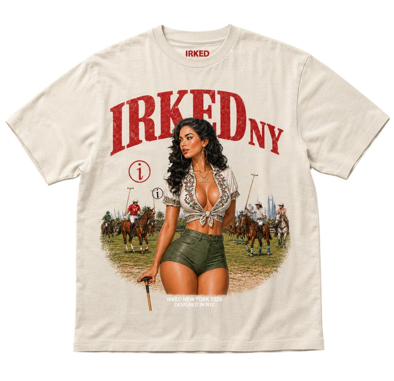 IRKED NY Polo Tee Cream